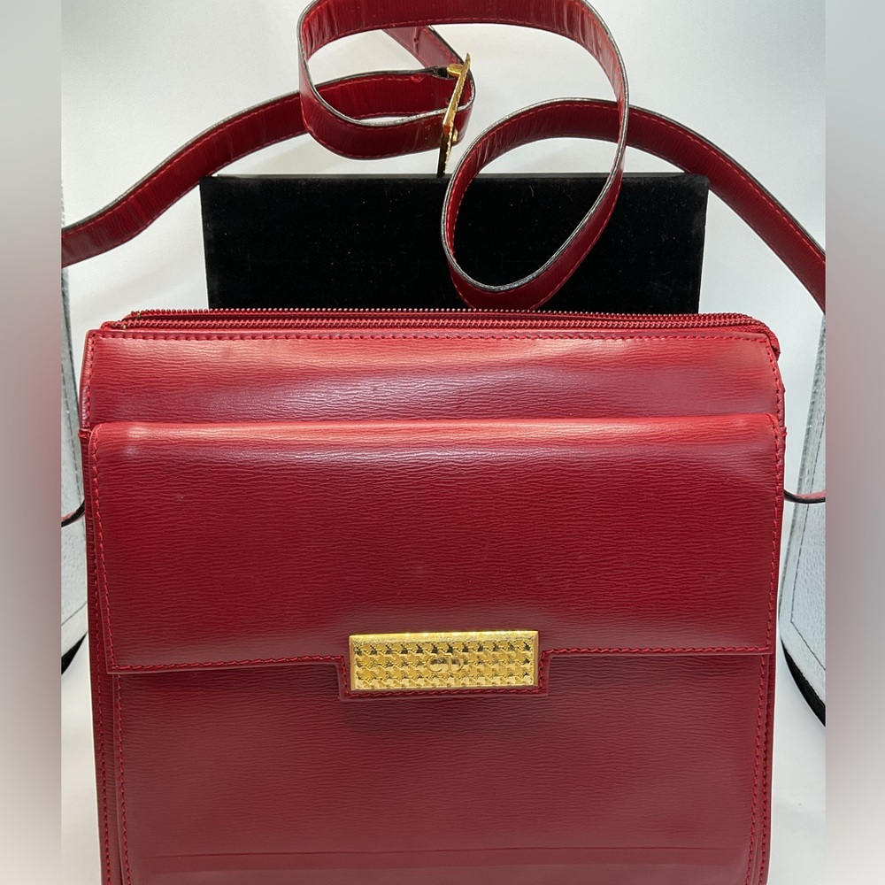 Dior Red Crossbody Bag with Gold Accent *COA included*
